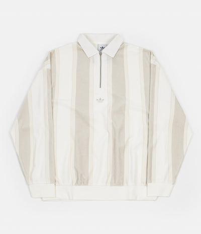 Adidas Velour Rugby Shirt - Multicolour / Chalk White / Orbit Grey