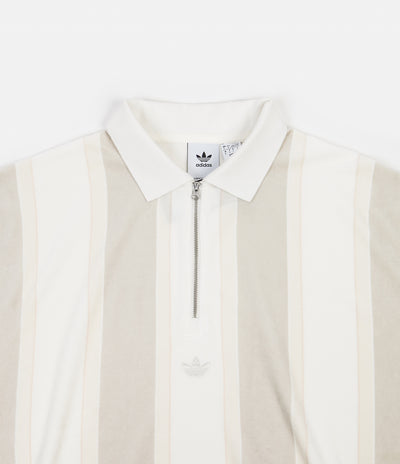 Adidas Velour Rugby Shirt - Multicolour / Chalk White / Orbit Grey