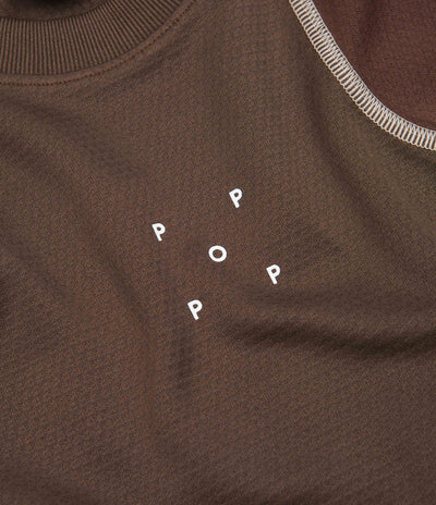 Adidas x Pop Trading Company Tech T-Shirt - Deepest Earth / Auburn / Clay Brown