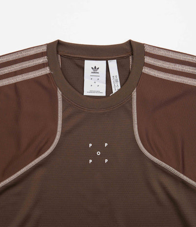 Adidas x Pop Trading Company Tech T-Shirt - Deepest Earth / Auburn / Clay Brown