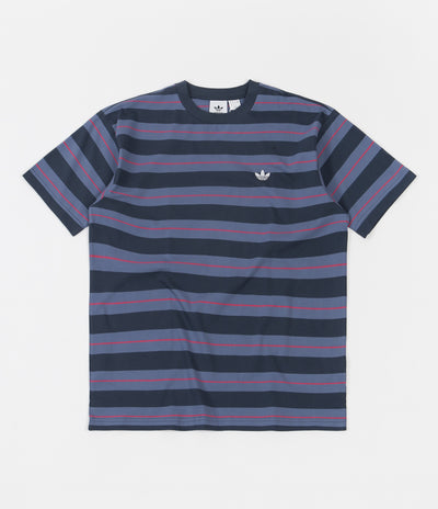 Adidas Yarn Dye T-Shirt - Crew Blue / Crew Navy / Vivid Red