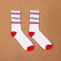 Alltimers Logo Socks - White / Red thumbnail