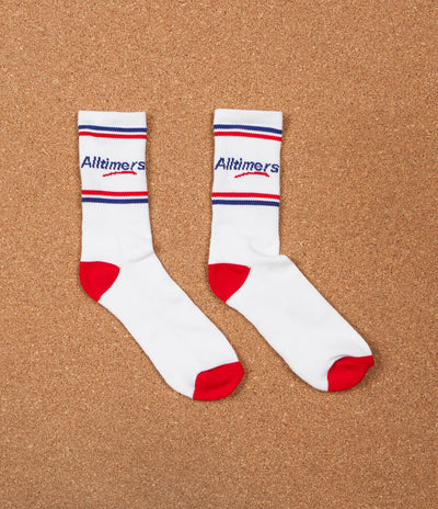 Alltimers Logo Socks - White / Red