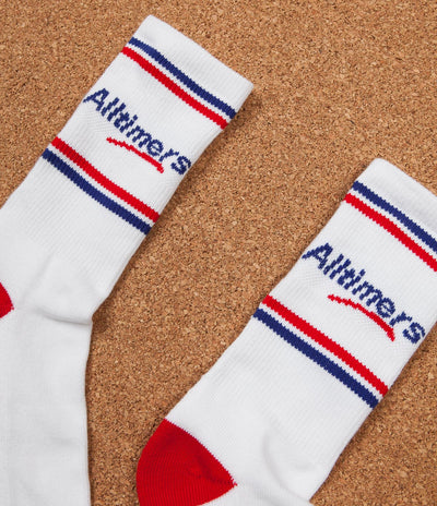 Alltimers Logo Socks - White / Red