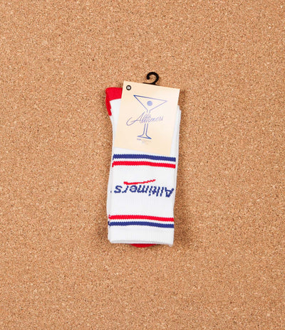 Alltimers Logo Socks - White / Red