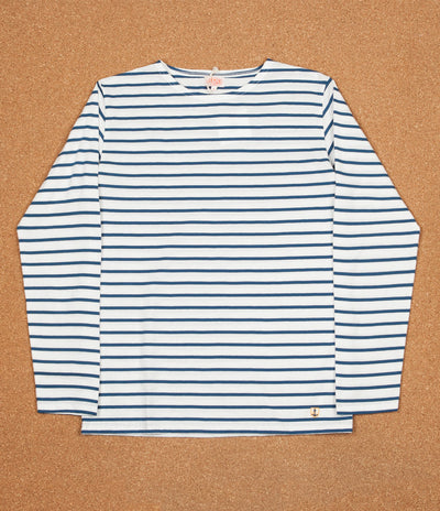 Armor Lux Breton Long Sleeve T-Shirt - Milk / Twilight