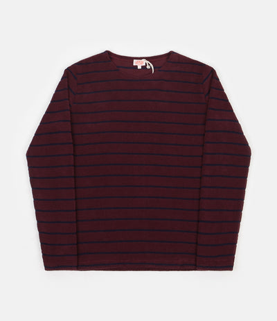 Armor Lux Terry Long Sleeve T-Shirt - Chianti / Navy