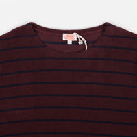 Armor Lux Terry Long Sleeve T-Shirt - Chianti / Navy thumbnail