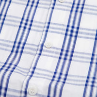 Baglady Bastards Plaid Short Sleeve Shirt - White / Blue thumbnail