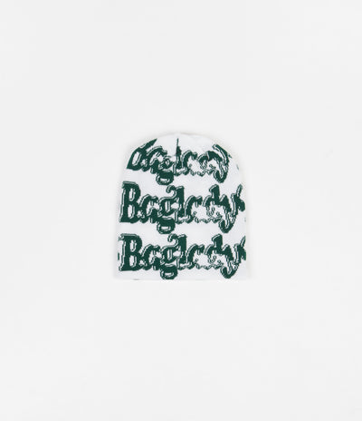 Baglady Glitch Beanie - White / Green