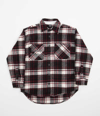 Baglady Thick Flannel Shirt - Black / Red