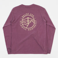 Belief Atlantic Long Sleeve Pocket T-Shirt - Berry thumbnail