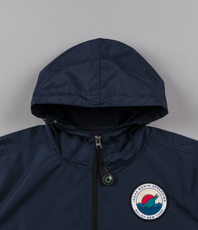 Belief Message Windbreaker Jacket - Navy