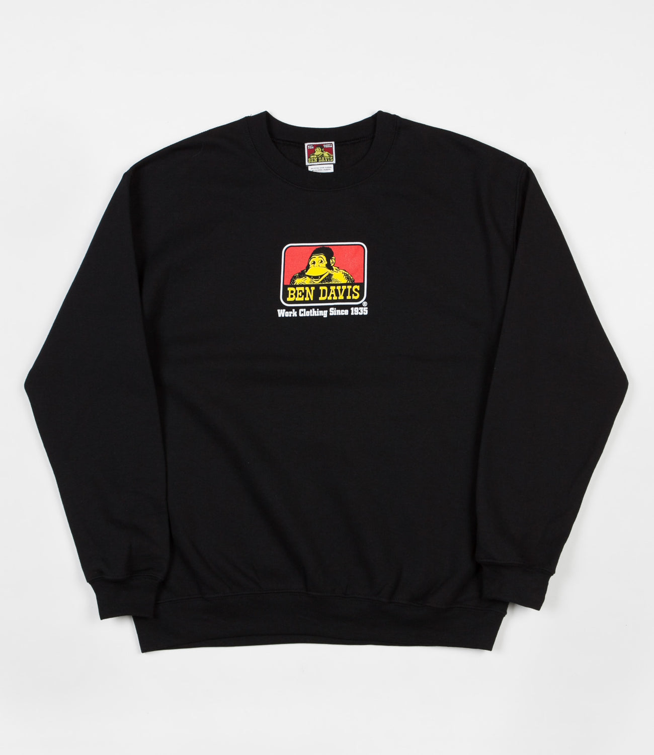 Ben Davis Logo Crewneck Sweatshirt - Black | Flatspot