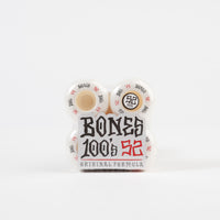 Bones 100's #12 V4 Wheels - White - 52mm thumbnail