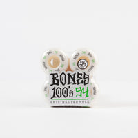 Bones 100's #12 V4 Wheels - White - 54mm thumbnail