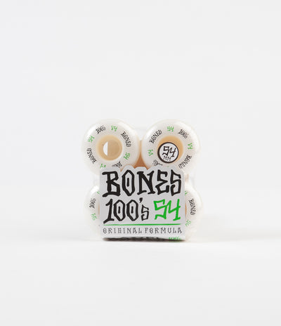 Bones 100's #12 V4 Wheels - White - 54mm