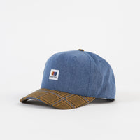 Brixton Alton Snapback Cap - Washed Denim / Blonde Plaid thumbnail