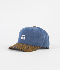 Brixton Alton Snapback Cap - Washed Denim / Blonde Plaid