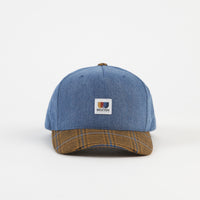 Brixton Alton Snapback Cap - Washed Denim / Blonde Plaid thumbnail