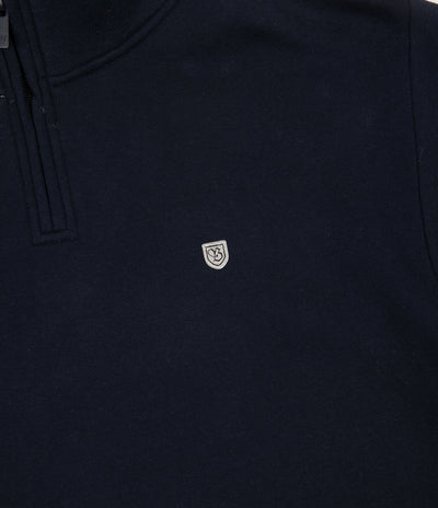 Brixton B-Shield II Intl 1/2 Zip Sweatshirt - Navy / Heather Grey