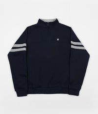 Brixton B-Shield II Intl 1/2 Zip Sweatshirt - Navy / Heather Grey