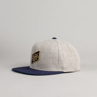 Brixton Bedford Snapback Cap - Light Heather Grey / Navy thumbnail