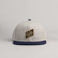 Brixton Bedford Snapback Cap - Light Heather Grey / Navy thumbnail