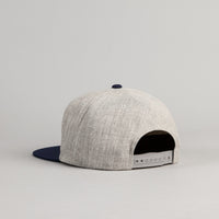 Brixton Bedford Snapback Cap - Light Heather Grey / Navy thumbnail