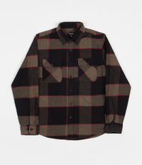 Brixton Bowery Flannel Shirt - Heather Grey / Charcoal