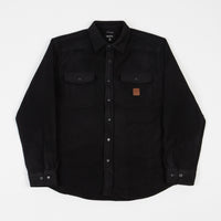 Brixton Bowery Fleece Long Sleeve Flannel Shirt - Black thumbnail