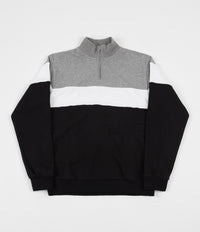 Brixton Cantor 1 / 2 Zip Sweatshirt - Heather Grey / Black