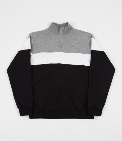 Brixton Cantor 1 / 2 Zip Sweatshirt - Heather Grey / Black