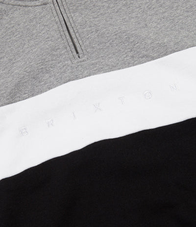 Brixton Cantor 1 / 2 Zip Sweatshirt - Heather Grey / Black