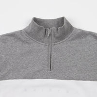 Brixton Cantor 1 / 2 Zip Sweatshirt - Heather Grey / Black thumbnail