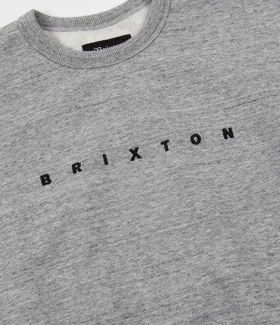 Brixton Cantor Crewneck Sweatshirt - Heather Grey / Black