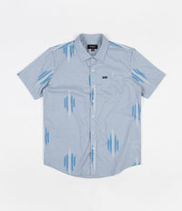 Brixton Charter Print Short Sleeve Shirt - Light Blue / White