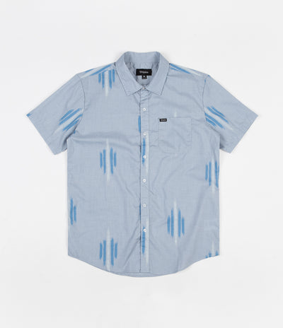 Brixton Charter Print Short Sleeve Shirt - Light Blue / White