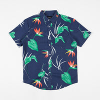 Brixton Charter Print Woven Short Sleeve Shirt - Patriot Blue thumbnail