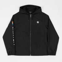 Brixton Claxton Alton Zip Hooded Jacket - Black / White thumbnail