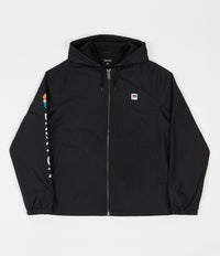 Brixton Claxton Alton Zip Hooded Jacket - Black / White