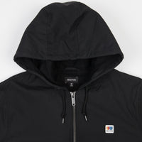 Brixton Claxton Alton Zip Hooded Jacket - Black / White thumbnail