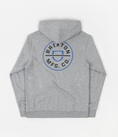 Brixton Crest Hoodie - Heather Grey