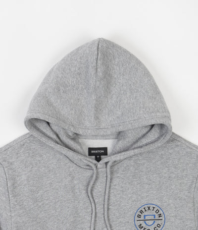 Brixton Crest Hoodie - Heather Grey