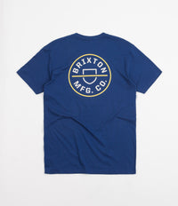 Brixton Crest II T-Shirt - Cool Blue / Yellow Cab