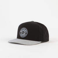 Brixton Forte Snapback Cap - Black / Grey thumbnail