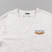 Brixton Hackett Pocket T-Shirt - Heather Stone thumbnail