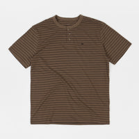 Brixton Hilt Henley T-Shirt - Dark Khaki / Brown thumbnail