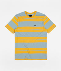 Brixton Hilt Pocket T-Shirt - Gold / Light Blue