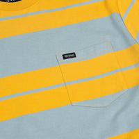 Brixton Hilt Pocket T-Shirt - Gold / Light Blue thumbnail